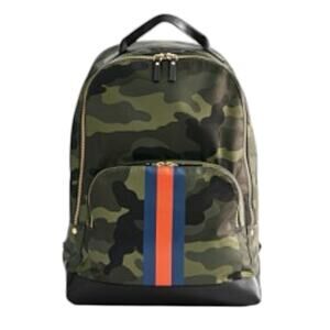 Pottery Barn Camouflage Backpack with Red and Blue Accents